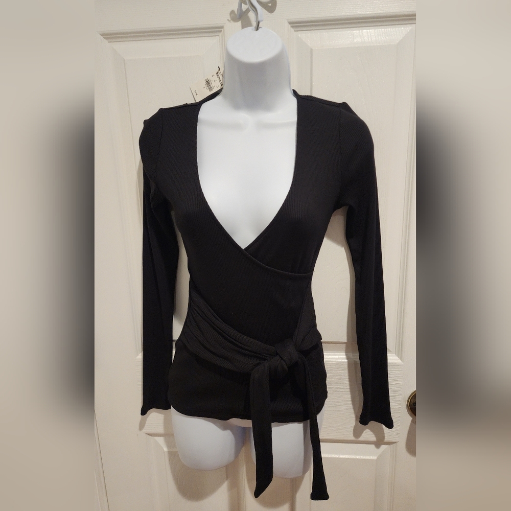 Express One Eleven fitted low-cut sweater. NWT